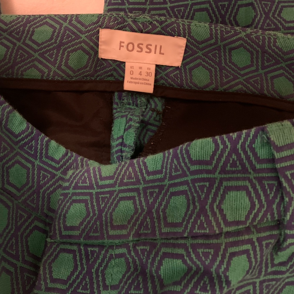 Brand Fossil Size 0 Color Green & Blue